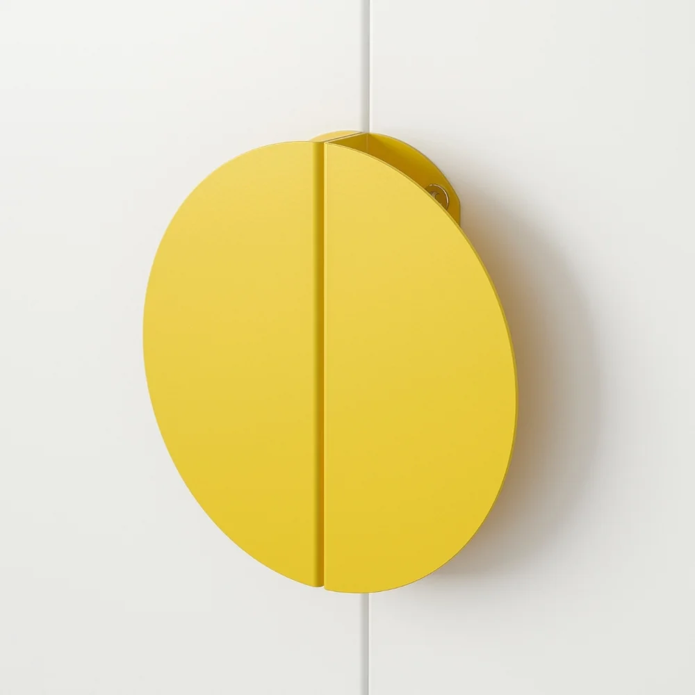 IKEA BEGRIPA Pull Handle, Yellow/Half-Round, 5 1/8 